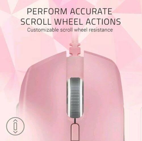 Quartz Pink Wired Optical Gaming Mouse Q482802