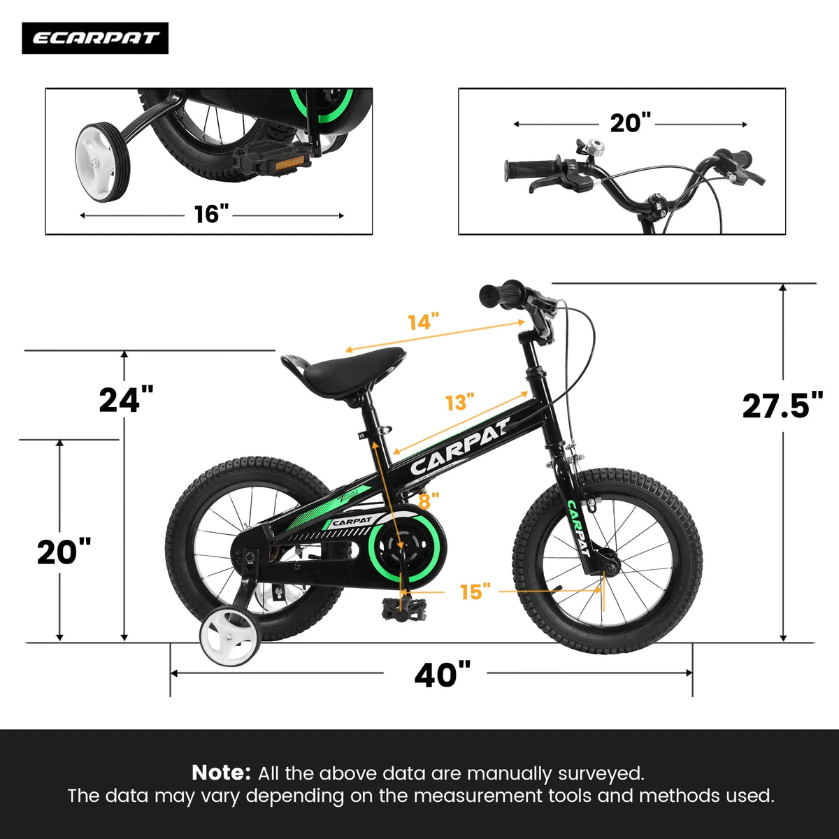 14 Inch Kids Bike with Training Wheels M961757