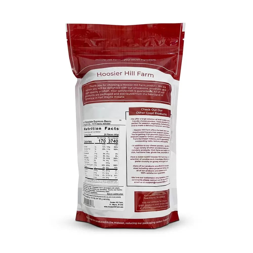 Dark Chocolate Espresso Beans 2 lb Bag Z4964