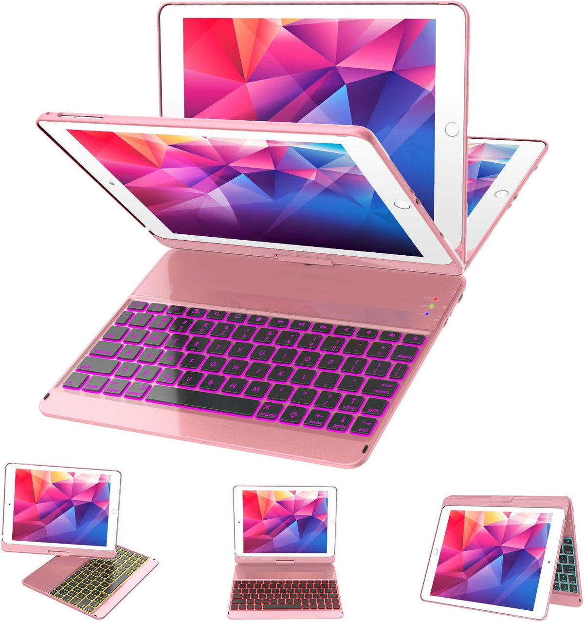 Black 7 Color Backlit Keyboard Case P19805