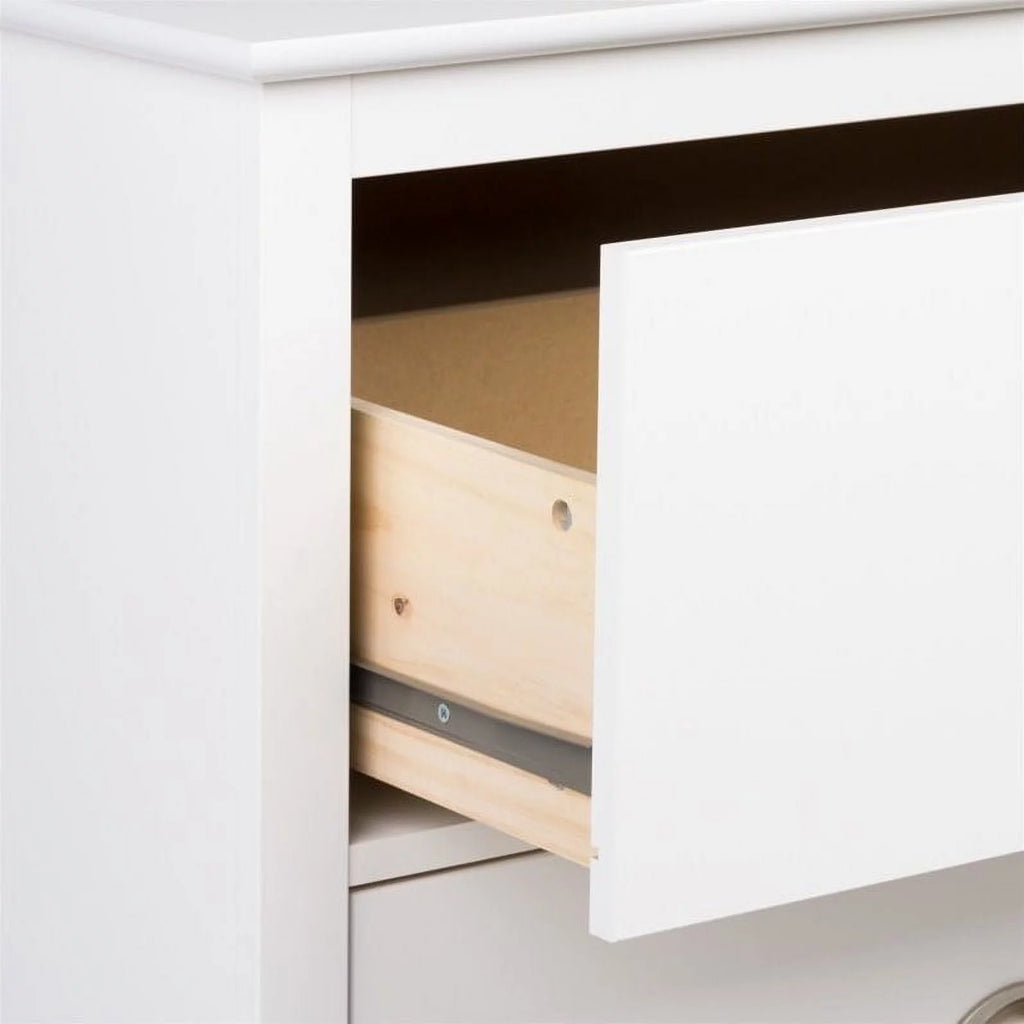 2 Piece White 2 Drawer Solid Wood Nightstand Set O381