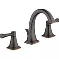 8 in. Widespread Double-Handle High-Arc Bathroom Faucet in Bronze Q341432