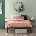 14" Black Metal Platform Bed Frame, Queen M8243