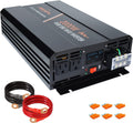 Power Inverter 2000W Pure Sine Wave 12v DC to AC 120v Peak 4000 Watt Converter with LCD Display USB Charge Port B602