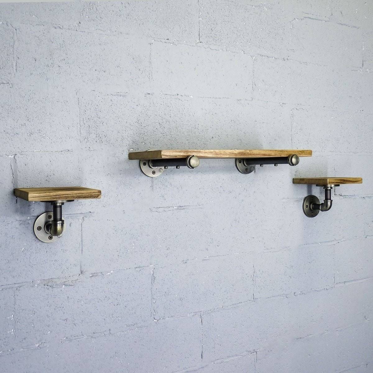 Black Set of 3 Wall Shelf M8545