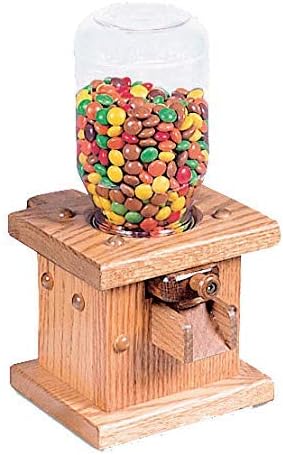 Wooden Candy Dispenser Gumball Machine J21018