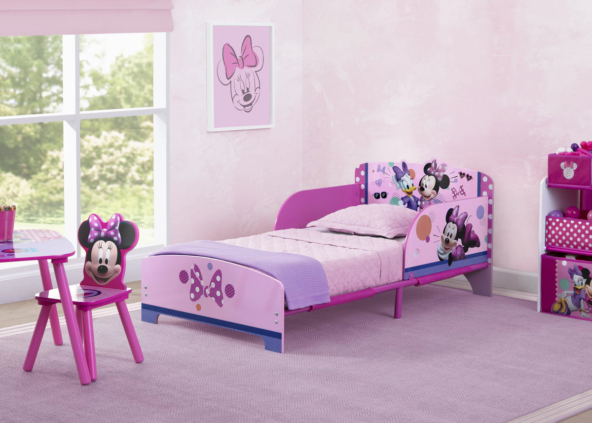 Pink Wood & Metal Toddler Bed G42463