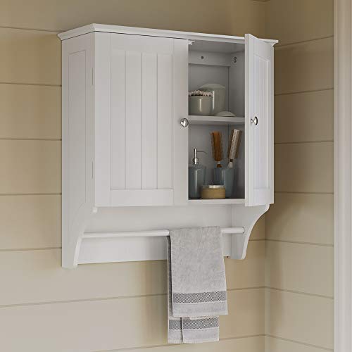 Gray Ashland Bathroom Freestanding Storage Cabinet with Three Open Shelves and Drawer C762643