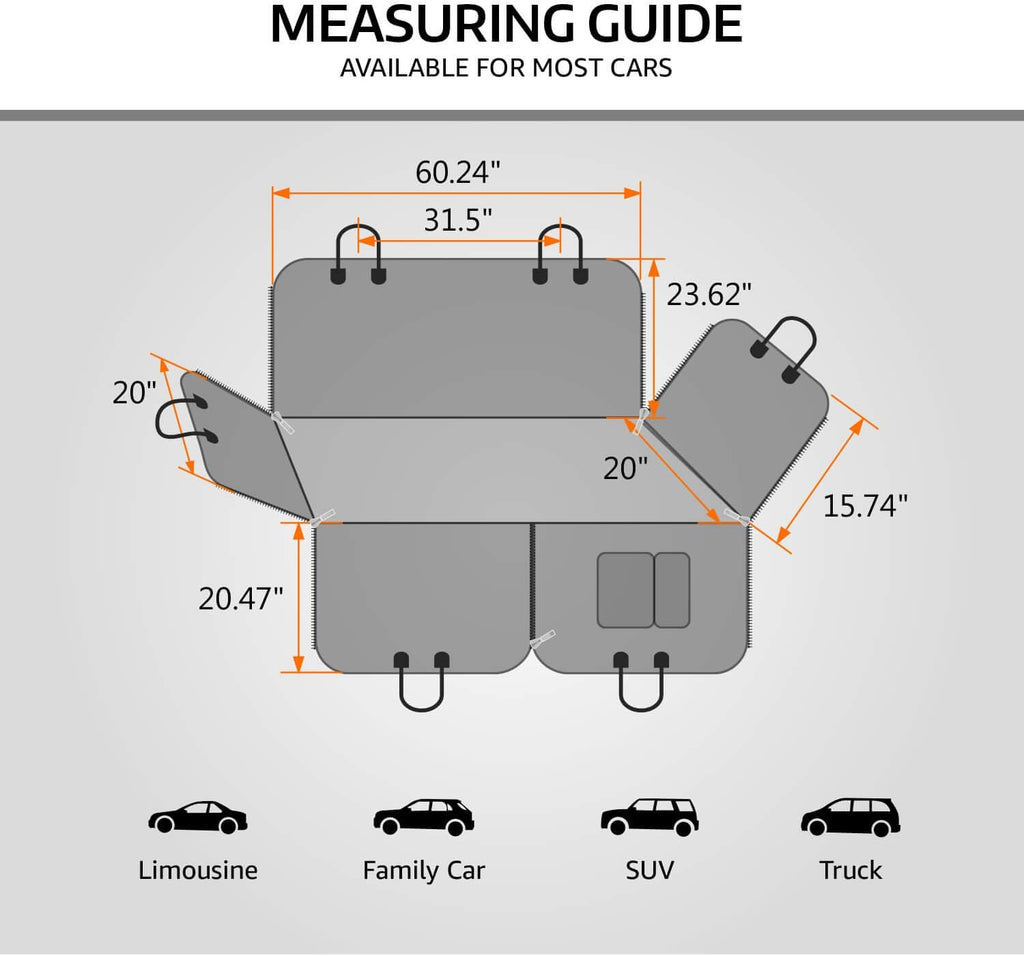 Extra Large Waterproof Dog Car Seat Cover Pack of 2 V939869