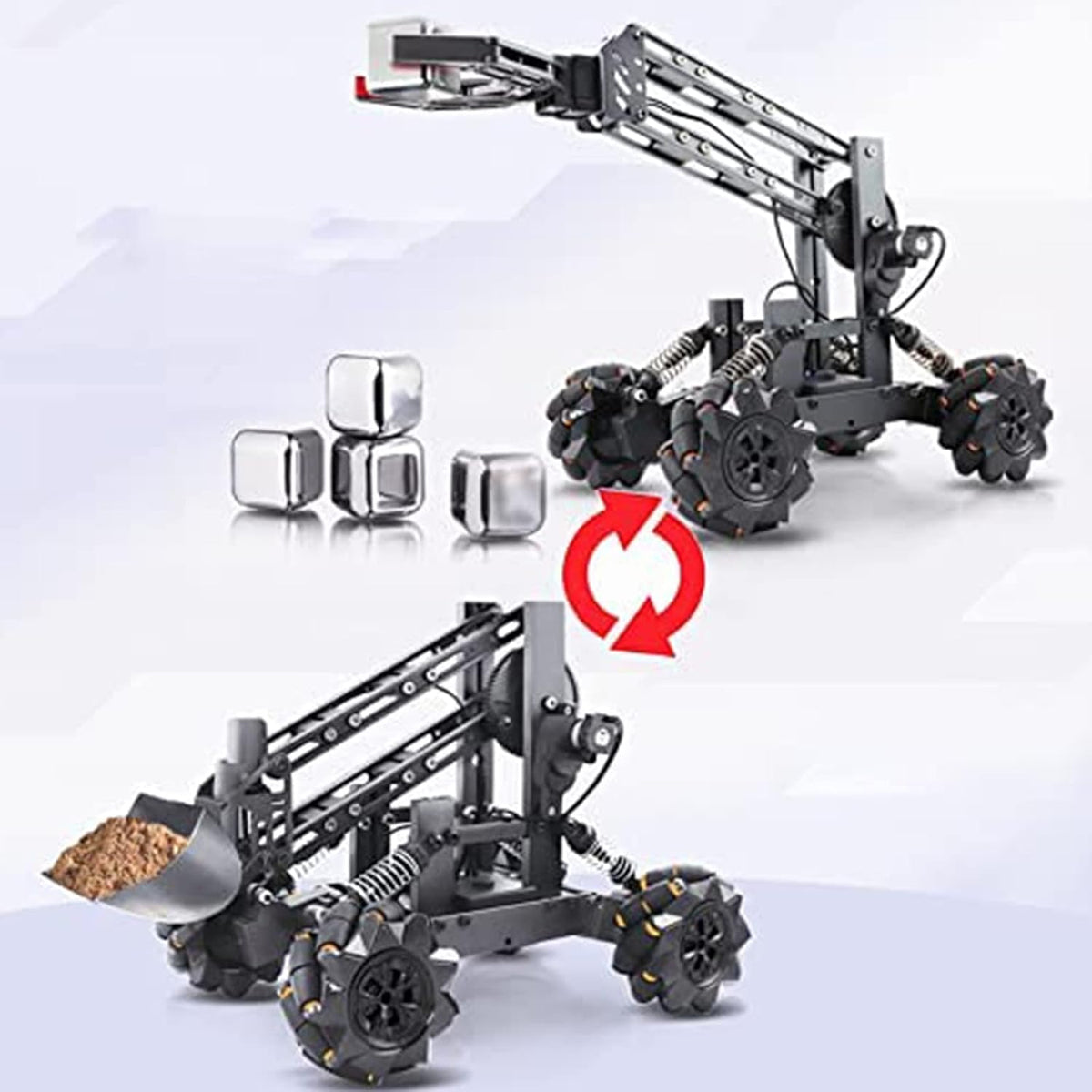 3-in 1 Science Kits with 4-DOF Robotic Car, Electronic Programming DIY Toy H51784