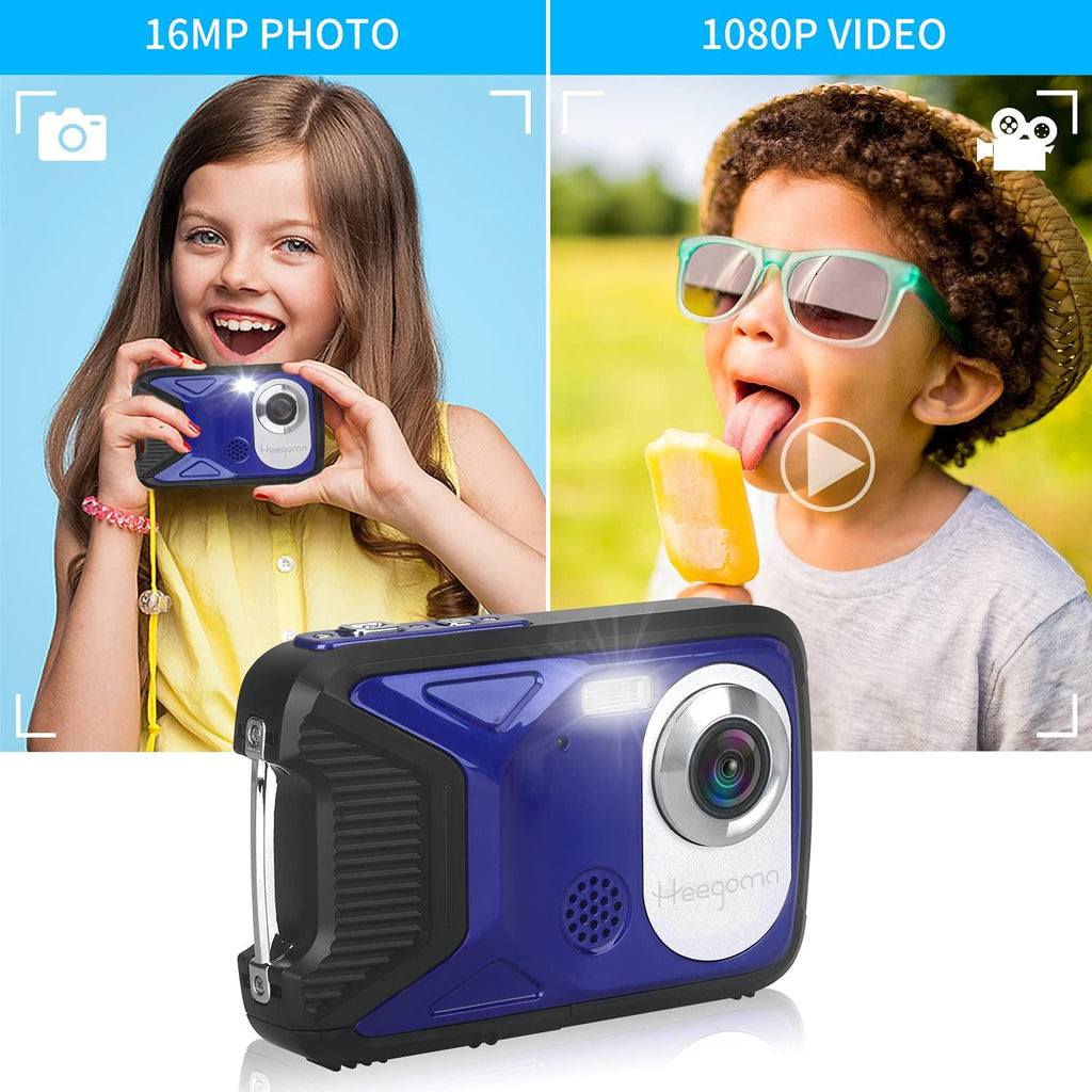 Waterproof Digital Camera 21MP 1080P Blue L569