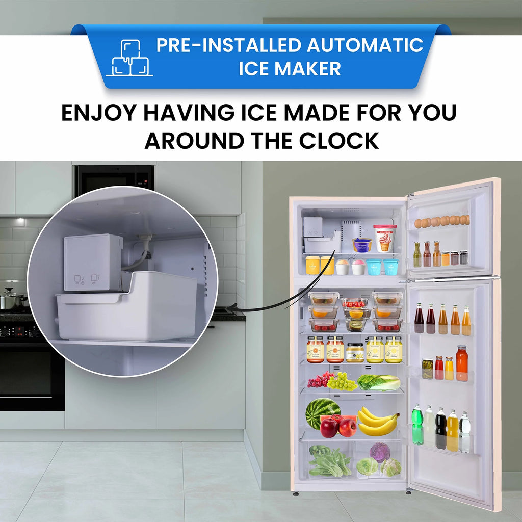 18 cu.ft. Retro Refrigerator with Ice Maker C287