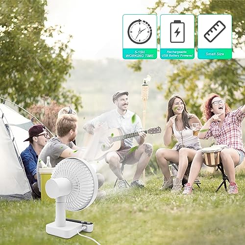 Rechargeable Oscillating Desk Fan D4242