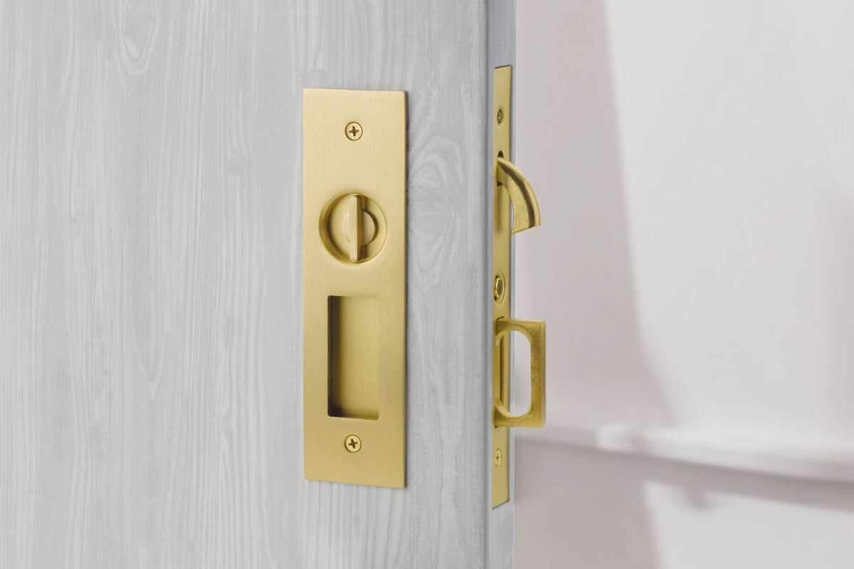 Satin Nickel Privacy Pocket Door Lock D20983
