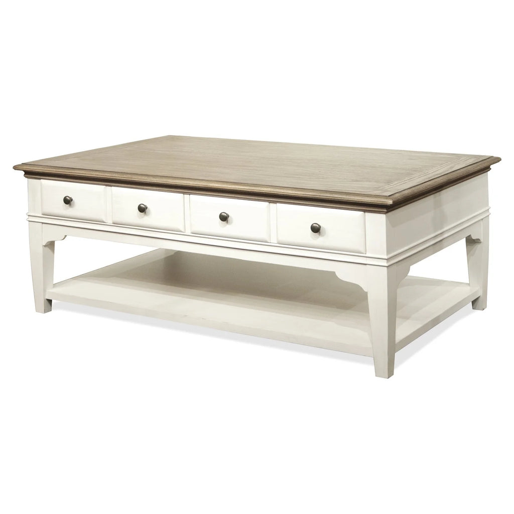 48" x 28" Multi-Color Wood Storage Coffee Table K7159