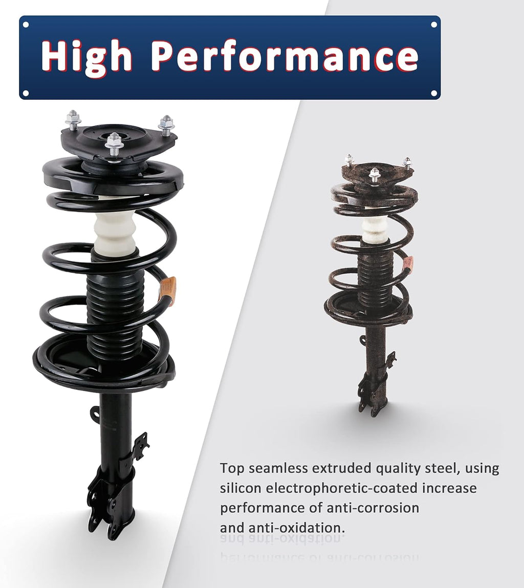 Front and Rear Complete Strut Assemblies Shock Absorbers Set of 4 P814246