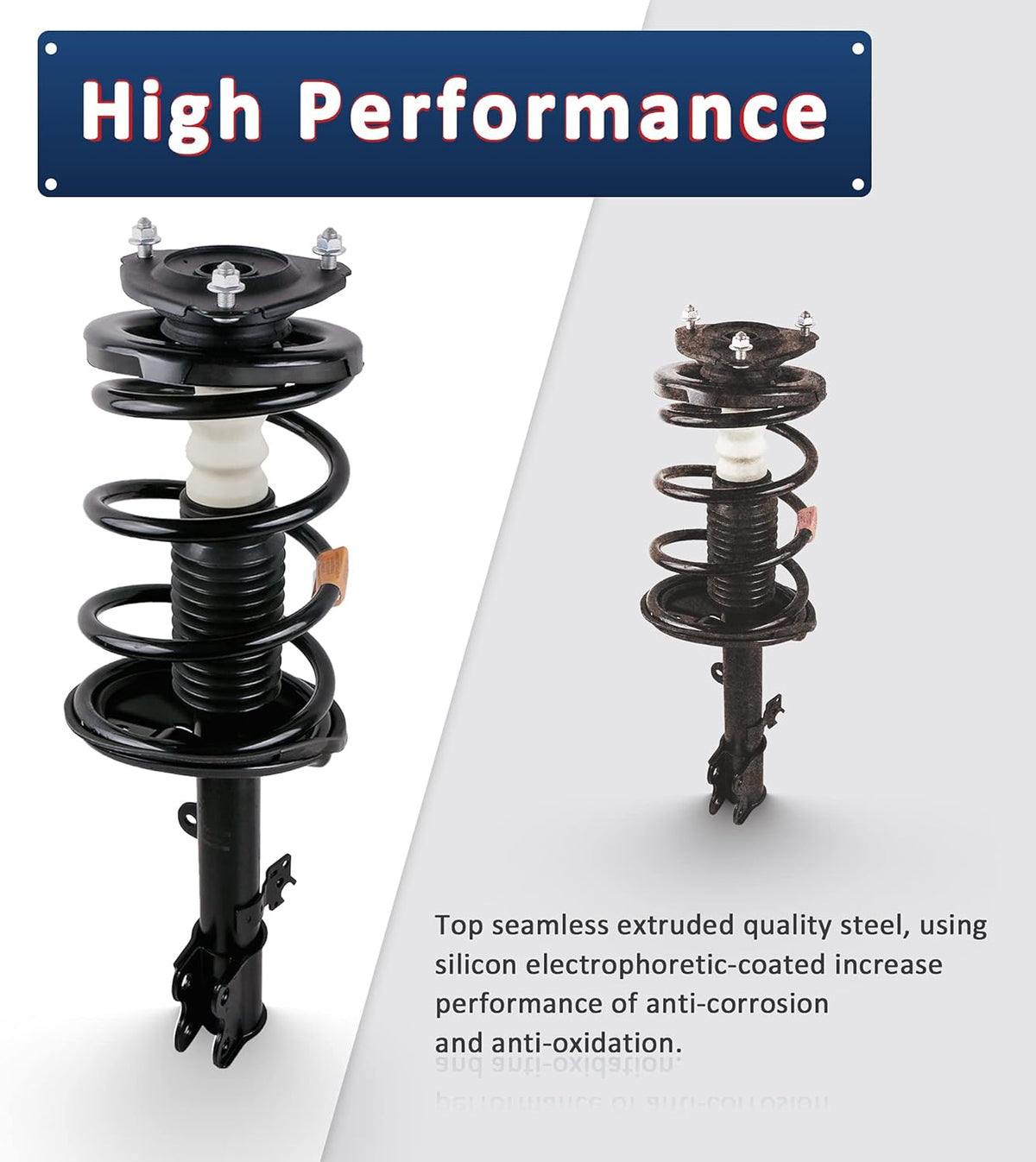Front and Rear Complete Strut Assemblies Shock Absorbers Set of 4 P814246