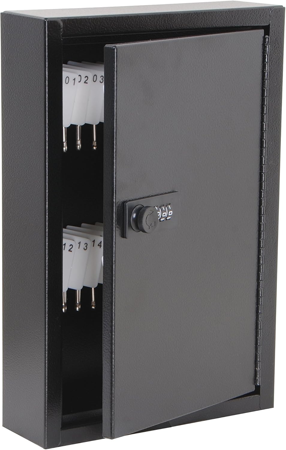 Steel Key Cabinet with Combination Lock, Holds 40 Keys, Black, Pack of 2 E1790