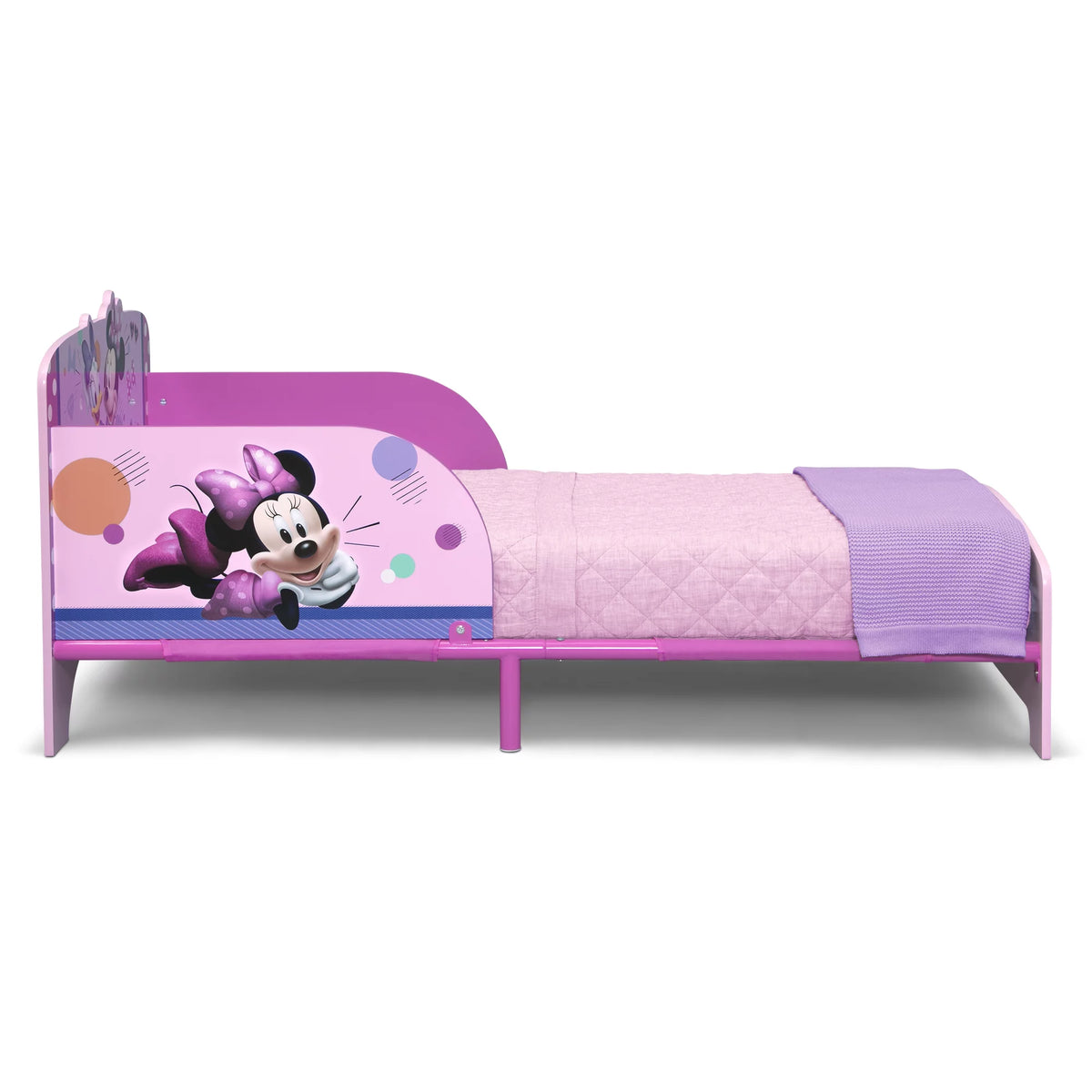 Pink Wood & Metal Toddler Bed G42463