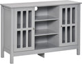 White Sideboard Storage Cabinet with 2 Doors R663992