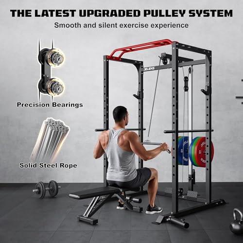 Power Cage with LAT Pulldown and Adjustable Pulley System Y36759
