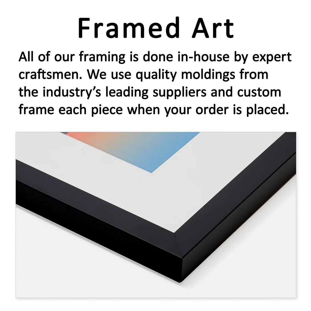 Historic Framed Print, 36-3/8" x 8-3/8" M179
