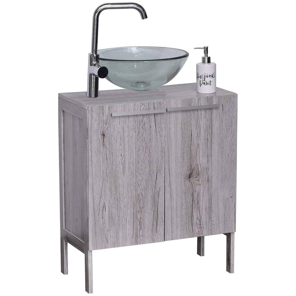 Oslo Gray Oak Under Sink Storage Cabinet G9803