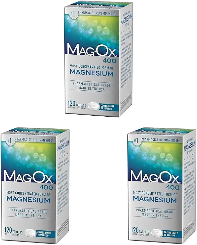 Magnesium Supplement 483mg 120 Tablets Pack of 3 N571