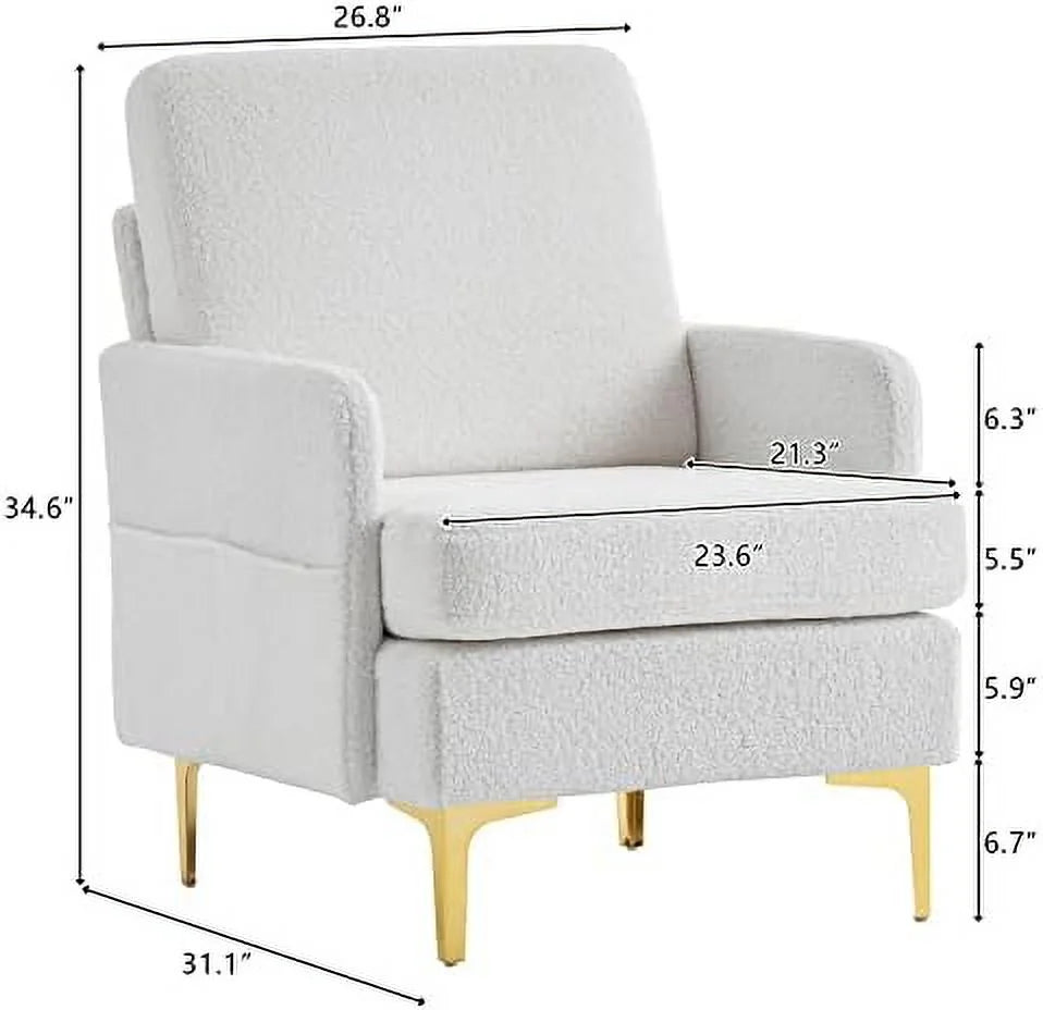 Light Gray Fabric Accent Chair S78008