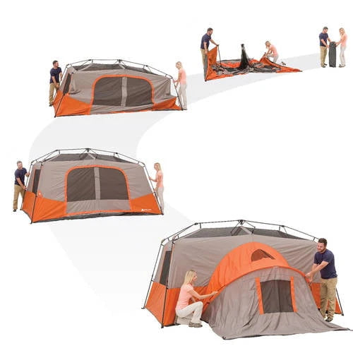 11-Person Instant Cabin Tent with Private Room D261622