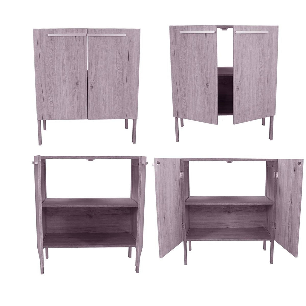 Oslo Gray Oak Under Sink Storage Cabinet G9803