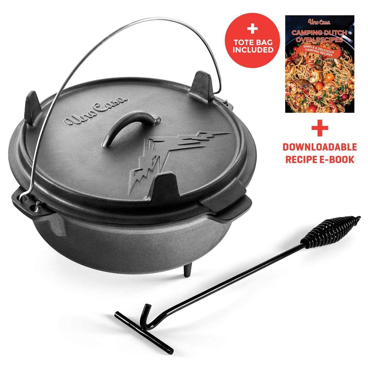 Cast Iron 6 Quart Pre-Seasoned Dutch Oven with Lid J713237