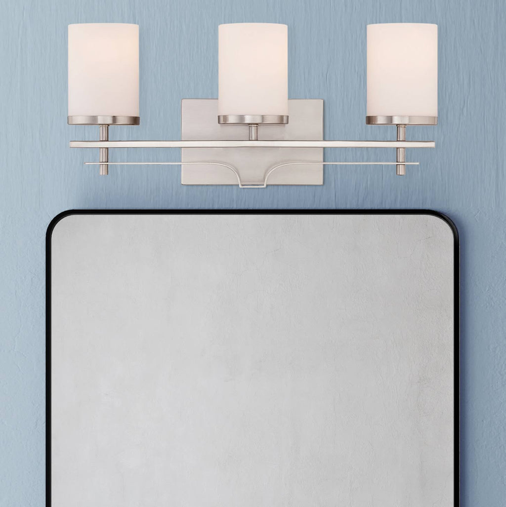 3 Light Bath Bar in Satin Nickel W20226