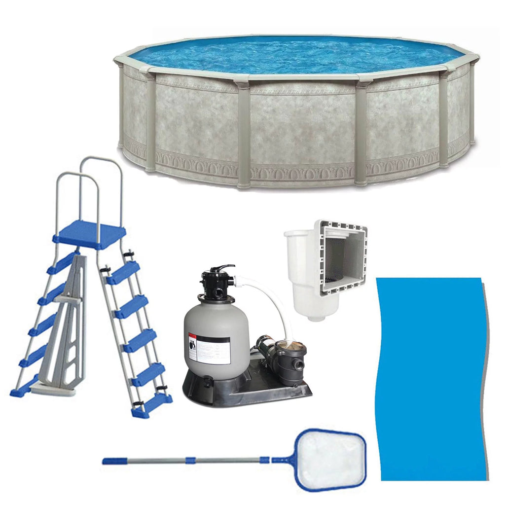 Khaki 18ft x 52in Above Ground Swimming Pool S608