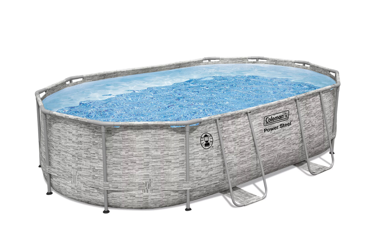 16 ft. x 10 ft. x 42 in. Oval Metal Frame Above Ground Pool Set S793