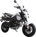 125cc 4 Speed Gas Motorcycle Bike White L6885