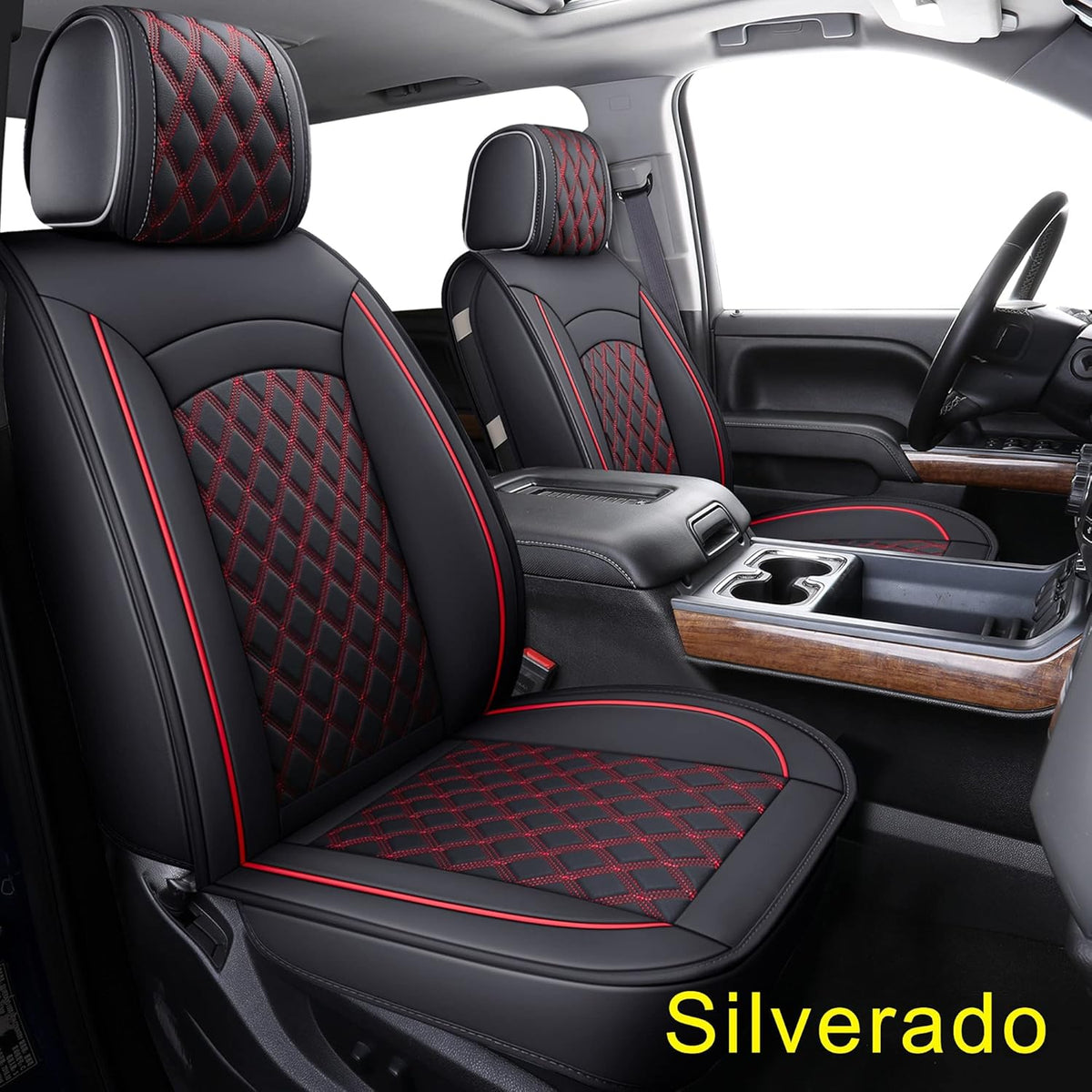 Black Water Proof Faux Leather Seat Covers D958