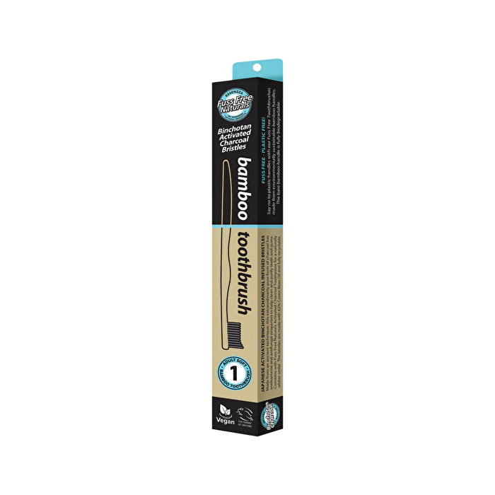 Bamboo Toothbrush with Activated Charcoal Bristles Soft X271479