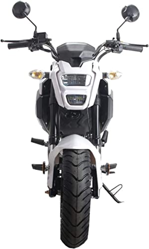 125cc 4 Speed Gas Motorcycle Bike White L6885