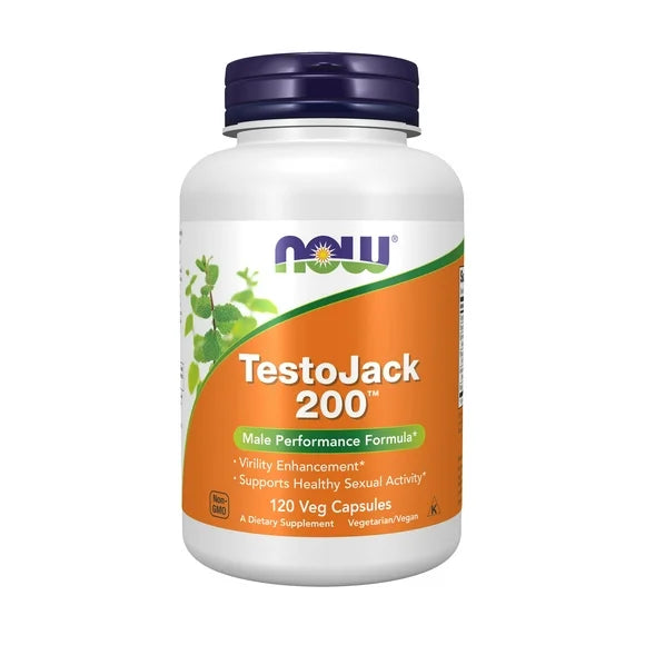 TestoJack 200 with Tongkat Ali, Tribulus, Maca and Horny Goat Weed, 120 Veg Capsules Q2442