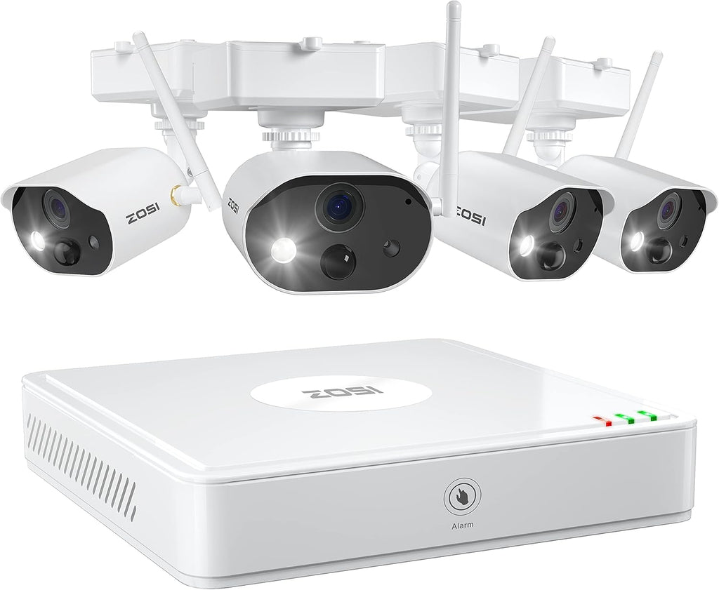 4 Pack 2.0MP 1080P HD-TVI Outdoor Indoor Security Cameras with 80ft Night Vision Weatherproof Bullet Camera B257610