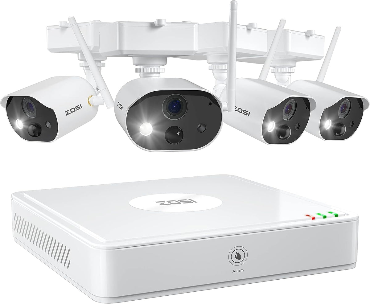 4 Pack 2.0MP 1080P HD-TVI Outdoor Indoor Security Cameras with 80ft Night Vision Weatherproof Bullet Camera B257610