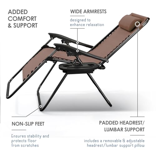 Zero Gravity Chairs Set of 2 Grey Z88237