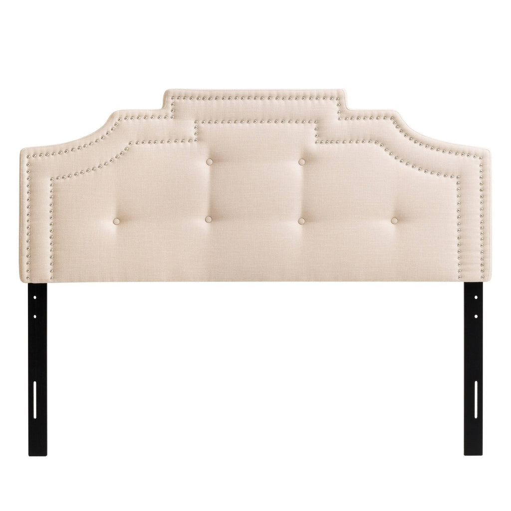 Cream Button Tufted Headboard O821511