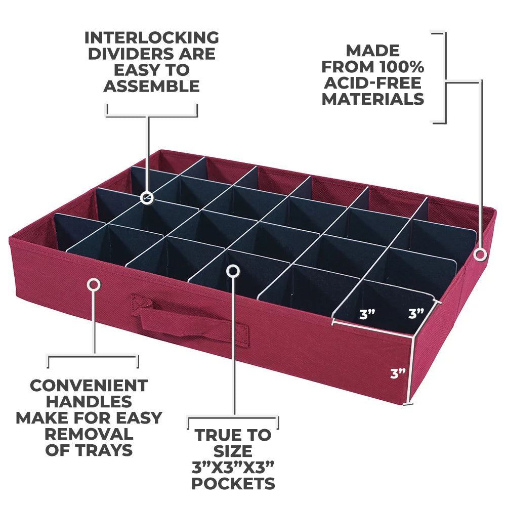 Christmas Ornament Storage Box with Pull-Out Drawers E892756