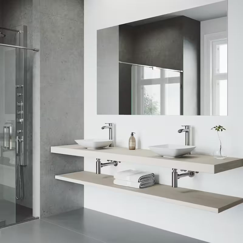 Single Handle Vessel Faucet in Brushed Nickel X1966