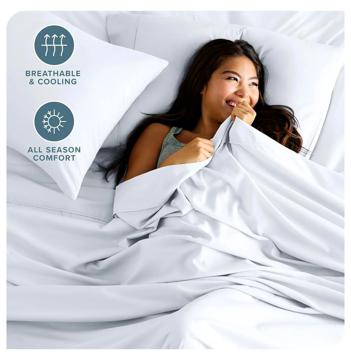 Queen 4 Piece Microfiber Bed Sheet Set with Pillowcases C1444