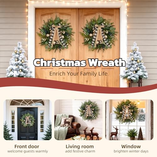 24 Inch Christmas Wreath with Storage Bag T1863