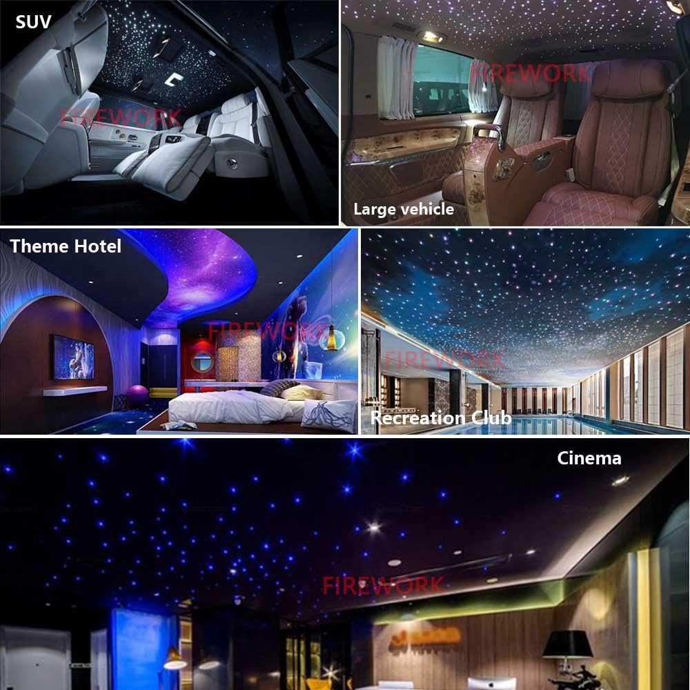 460pcs 0.03in 9.8ft RGBW LED Fiber Optic Star Ceiling Light Kit X80630