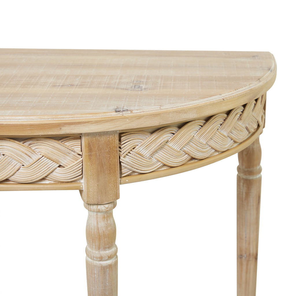 Brown Wood Carved Console Table L810811